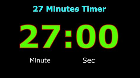 set alarm for 27 minutes|27 minute alarm clock set.